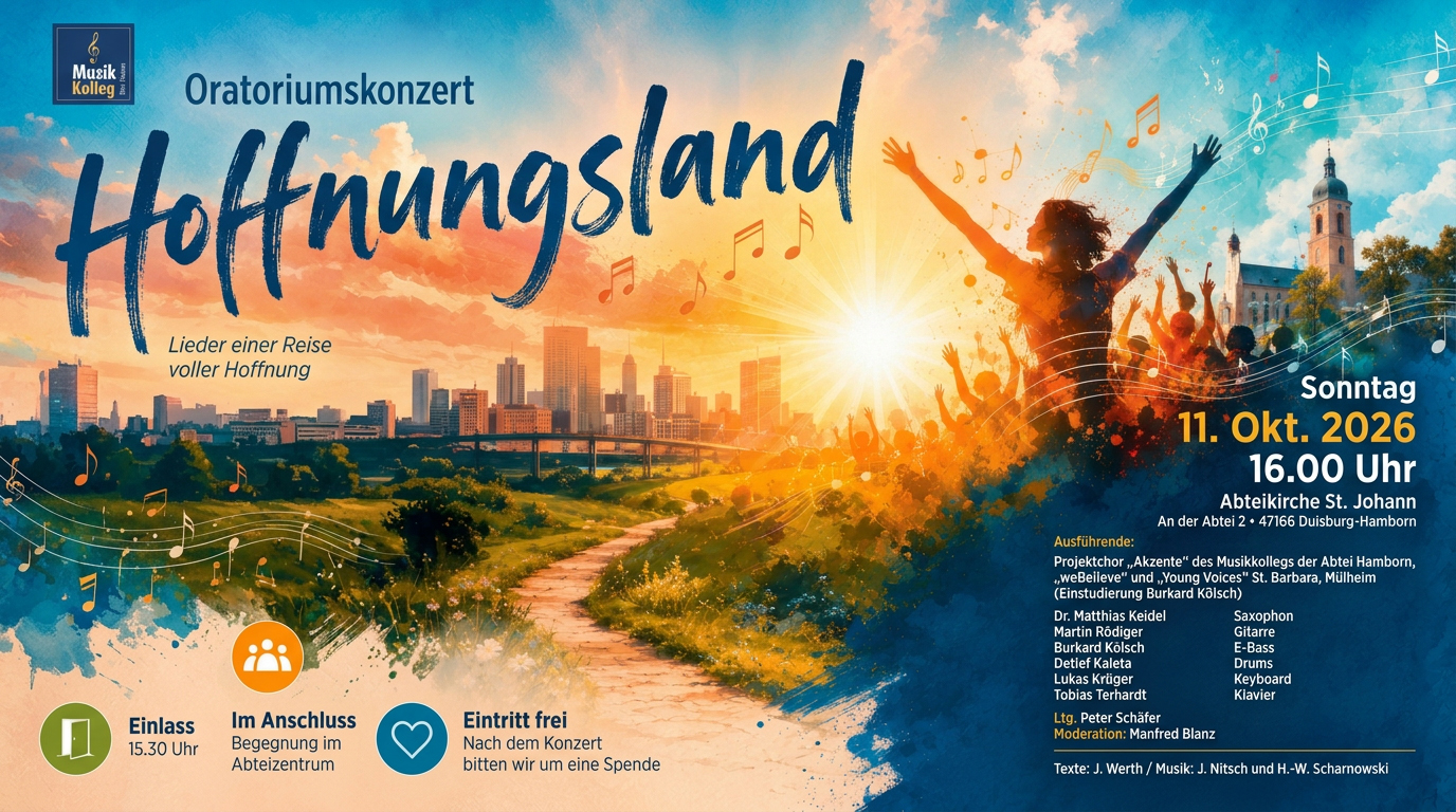Das Musical Hoffnungsland singen wir in der Abtei Hamborn
